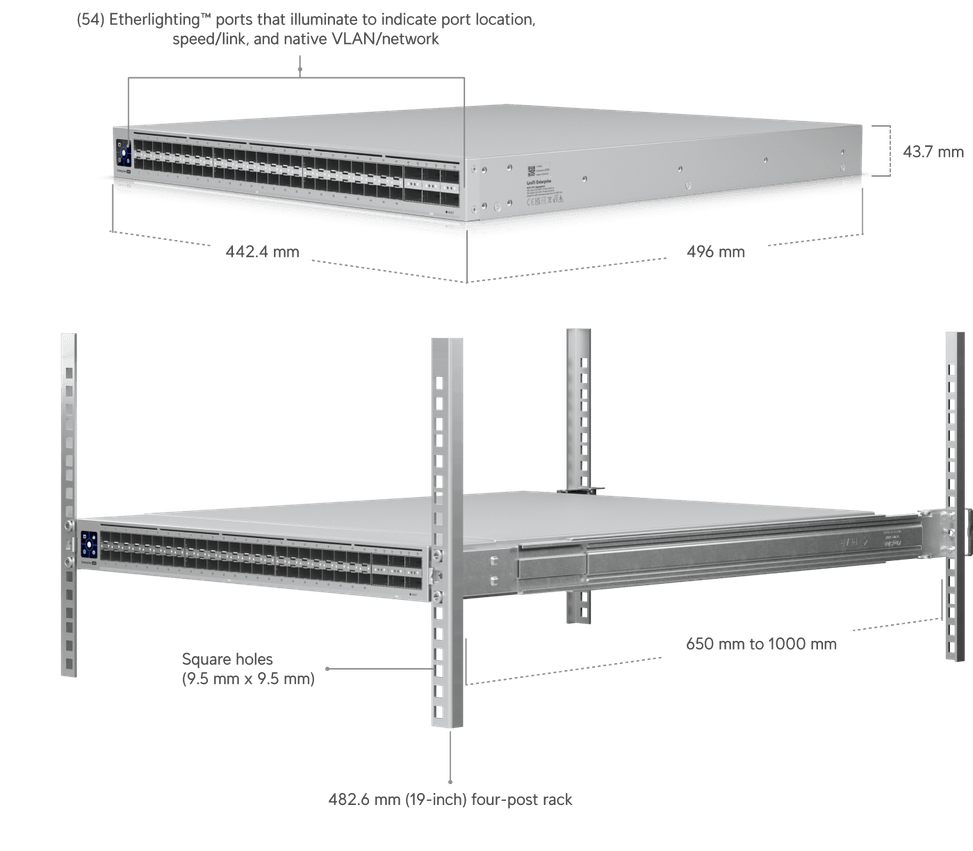 Ubiquiti Switch Enterprise Campus Aggregation – Switch de couche 3 haute capacité (ECS-Aggregation-EU) — image 12