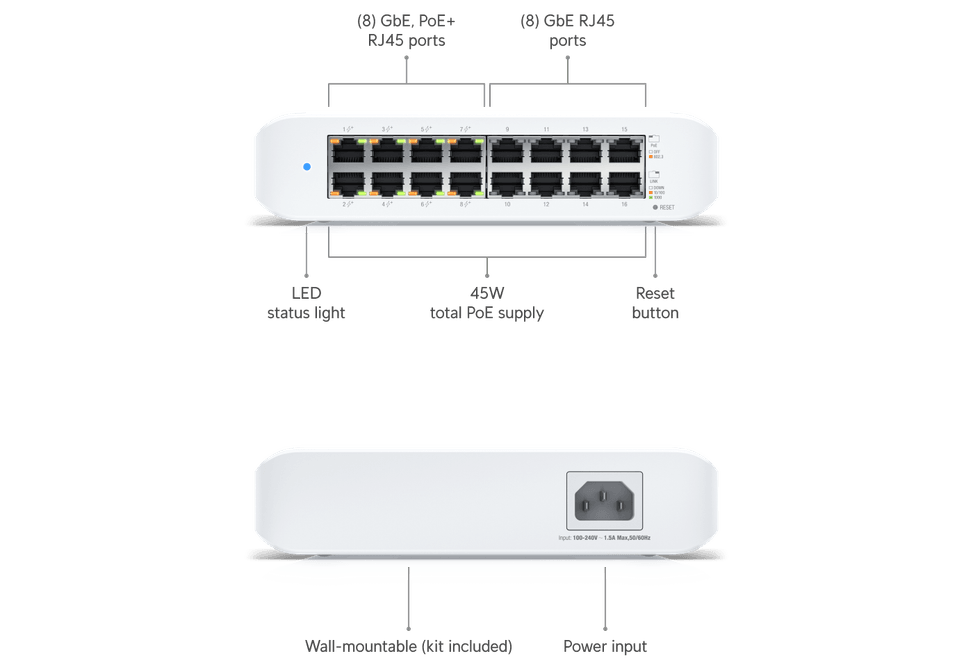 Ubiquiti Lite 16 PoE – Switch PoE 16 ports USW-Lite-16-POE — image 7