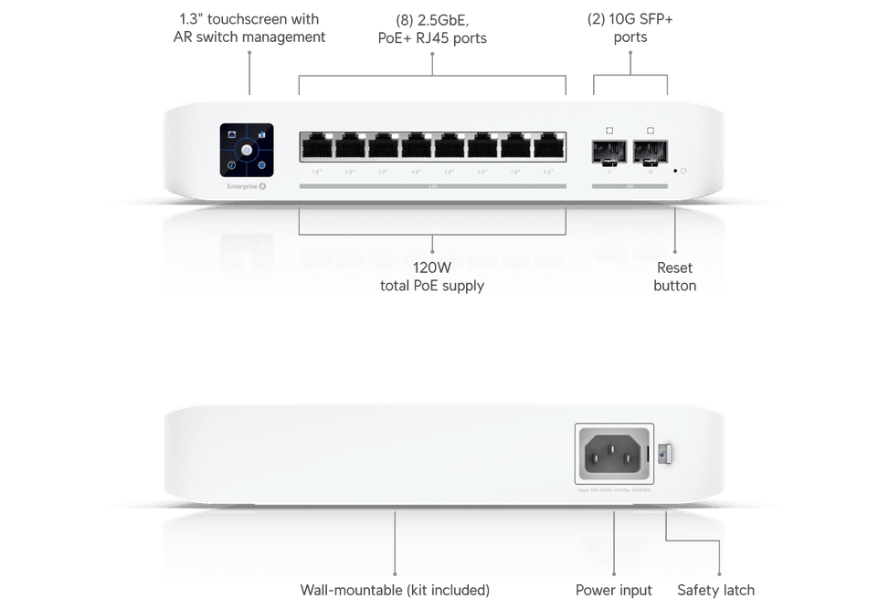 Ubiquiti Switch Enterprise 8 PoE – Switch PoE haute performance USW-Enterprise-8-PoE — image 9
