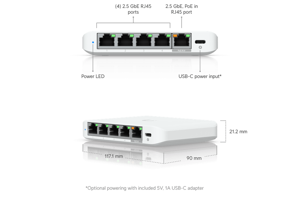 Ubiquiti Switch Flex Mini 2.5G – Switch compact 5 ports USW-Flex-2.5G-5 — image 9