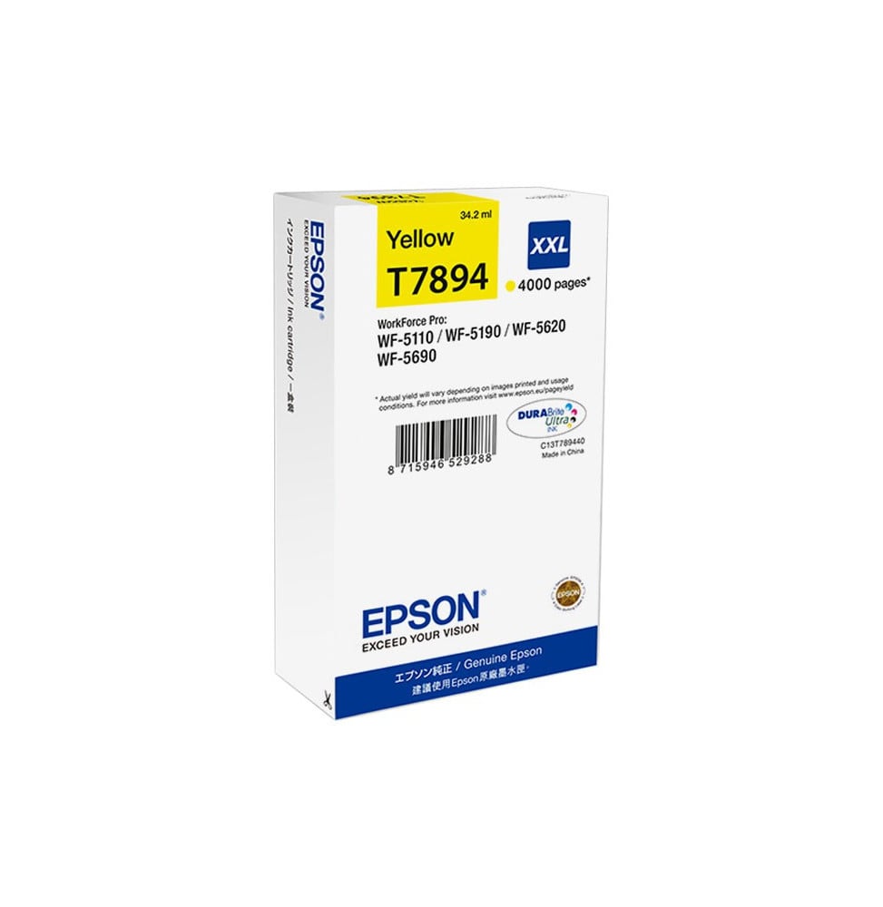 Cartouche d'encre EPSON Ultra Jaune XXL (4000 pages) Cartouche d'encre EPSON Ultra Jaune XXL (4000 pages)