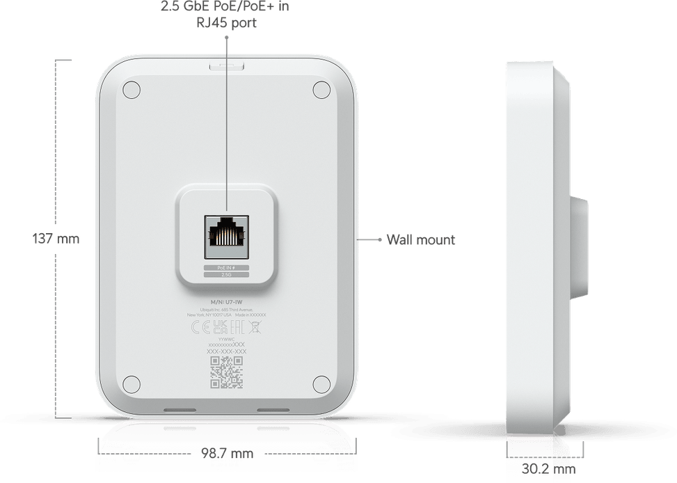 Ubiquiti U7 In-Wall – Point d'accès WiFi 7 mural U7-IW — image 11