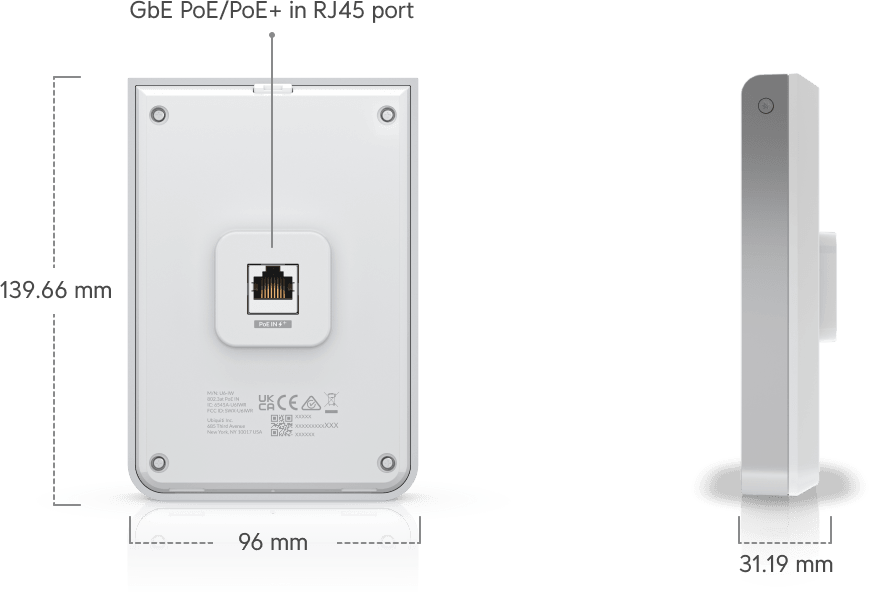Ubiquiti U6 In-Wall – Point d'accès WiFi 6 mural U6-IW — image 12