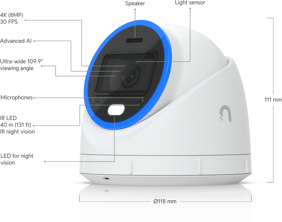Ubiquiti AI Turret – Camera dôme turrett 4K UVC-AI-Turret-W — image 24