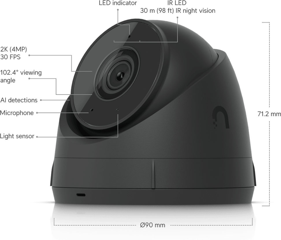 Ubiquiti G5 Turret Ultra – Caméra HD PoE 2K UVC-G5-Turret-Ultra-B — image 23