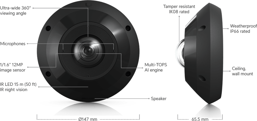 Ubiquiti G6 Pro 360 – Camera de surveillance 360° UVC-G6-Pro-360-B — image 28