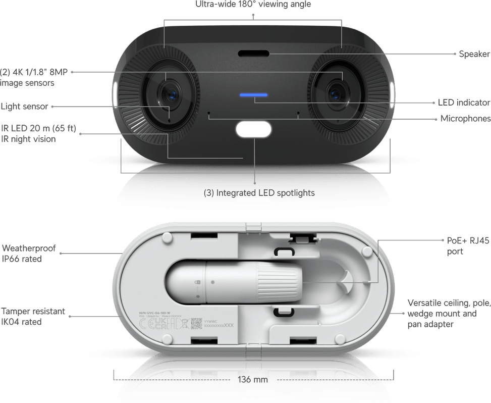 Ubiquiti G6 180 – Camera intérieure/extérieur 16MP UVC-G6-180-B — image 32