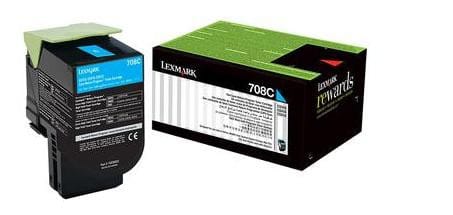 Cartouche de toner Cyan LEXMARK Return Program 1000 pages (70C80C0)