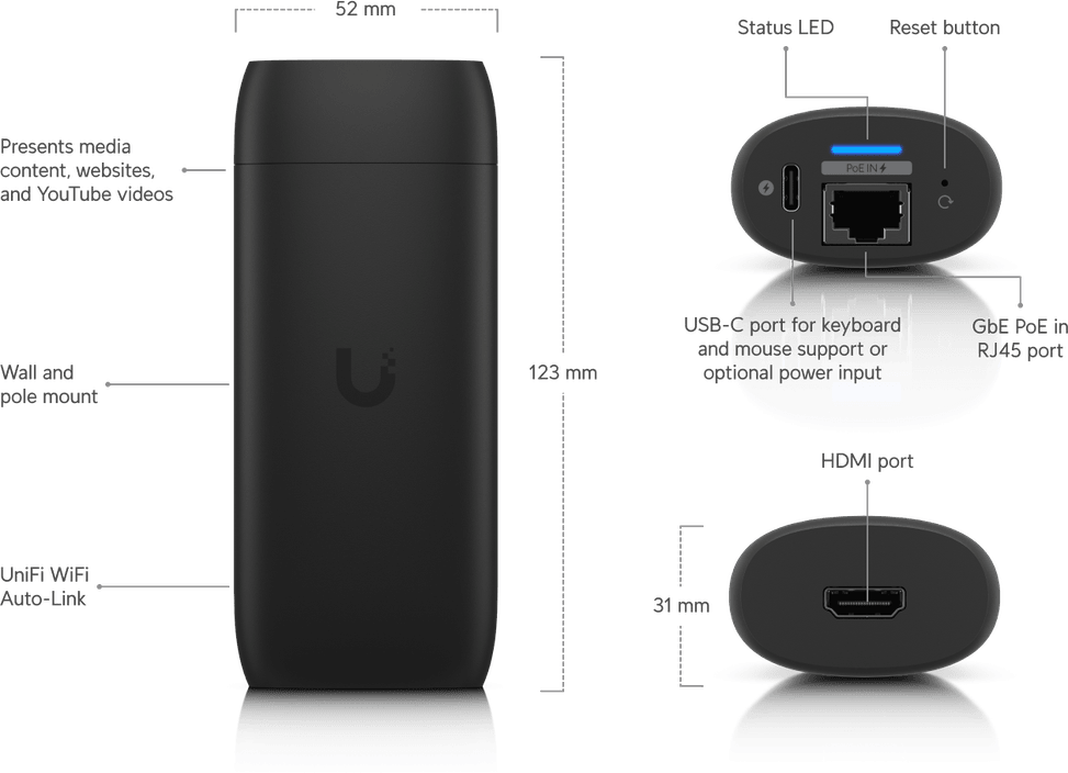 Ubiquiti Display Cast Pro – Lecteur numérique de signalisation UC-Cast-Pro — image 10