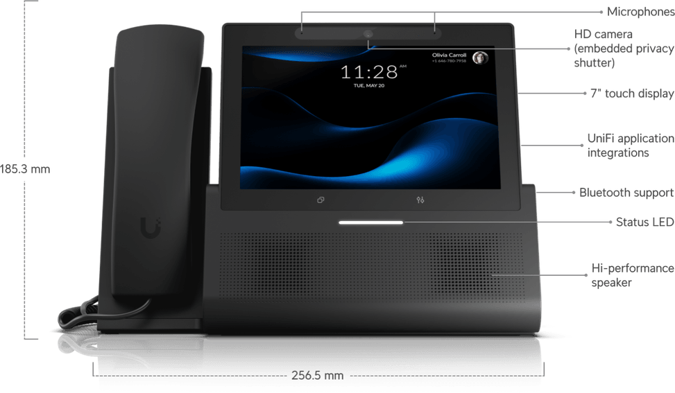 Ubiquiti Phone G3 Touch Enterprise – Smartphone de bureau haut de gamme UTP-G3-Touch-Enterprise — image 10