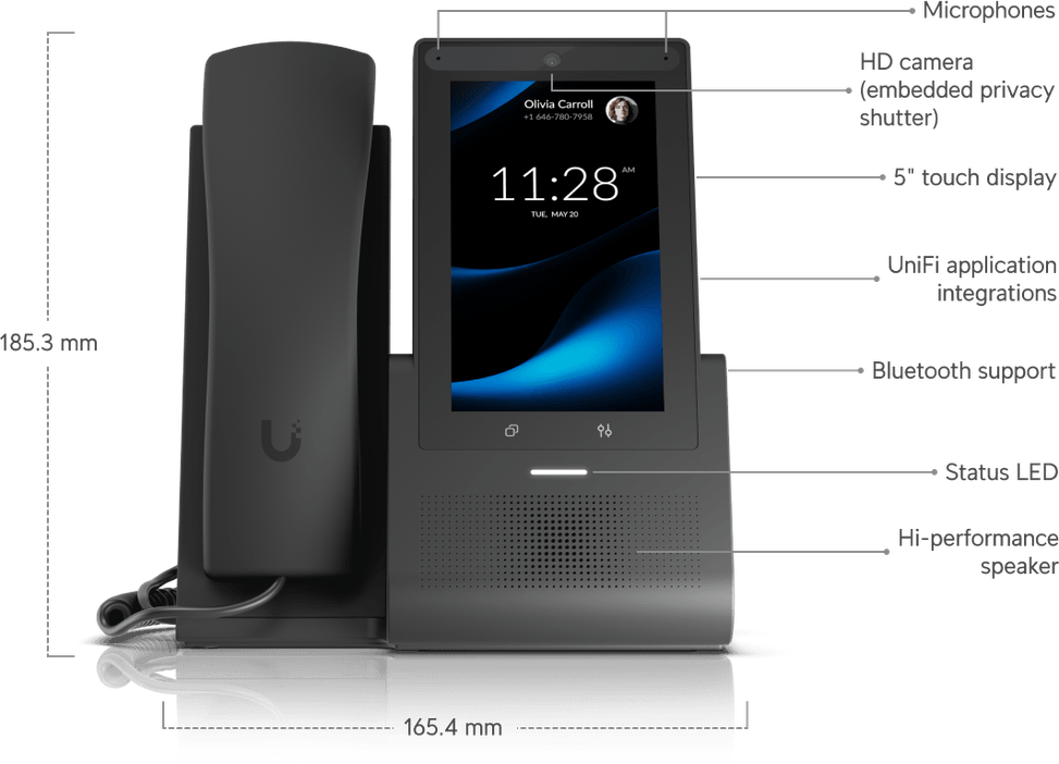 Ubiquiti Phone G3 Touch Pro – Téléphone de bureau haute performance UTP-G3-Touch-Pro — image 10