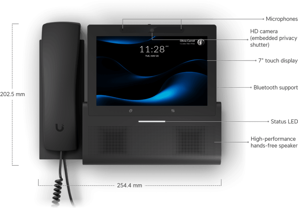 Ubiquiti Phone G3 Touch Wall – Smartphone mural avec écran tactile 7 pouces UTP-G3-Touch-Wall — image 11