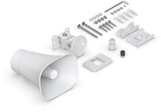 Ubiquiti AI Horn Speaker – Haut-parleur à corne PoE 120 dB UP-AI-Horn-Speaker-W