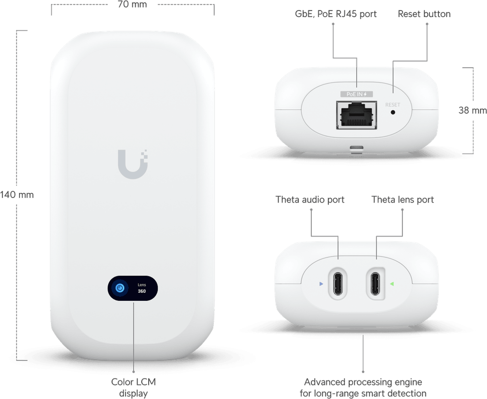 Ubiquiti AI Theta – Système de caméra 360° avec IA UVC-AI-Theta — image 15