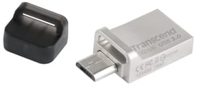 Clé USB et Micro-USB OTG Transcend JetFlash 880 - USB 3.0 Silver
