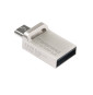 Clé USB et Micro-USB OTG Transcend JetFlash 880 - USB 3.0 Silver
