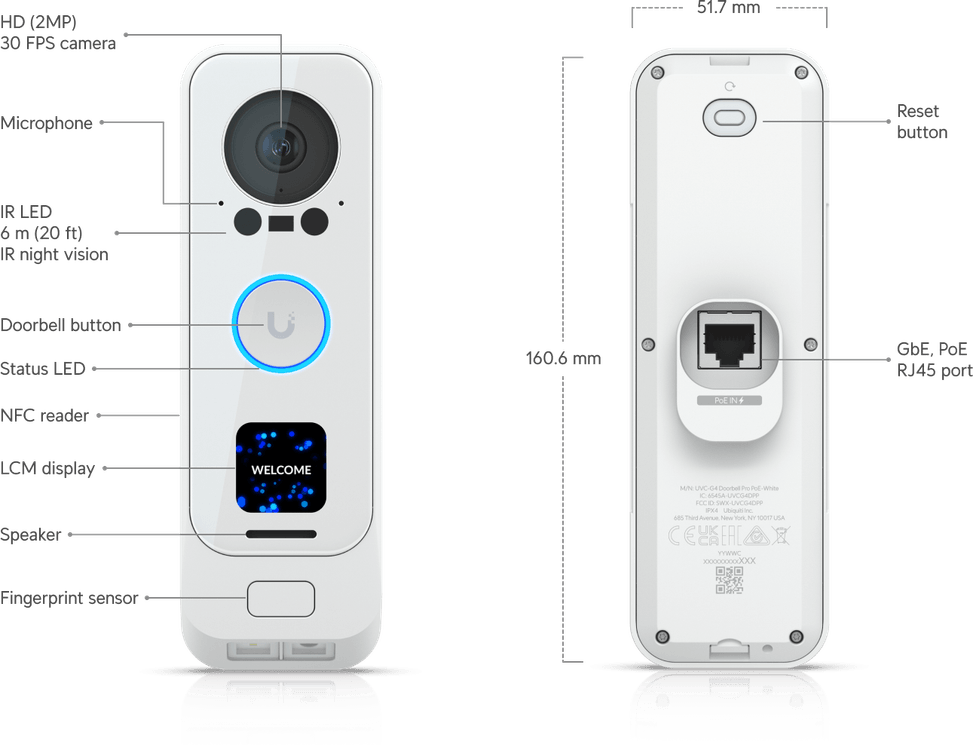 Ubiquiti WiFi Smart Chime – Carillon intelligent avec PoE UP-Chime — image 22