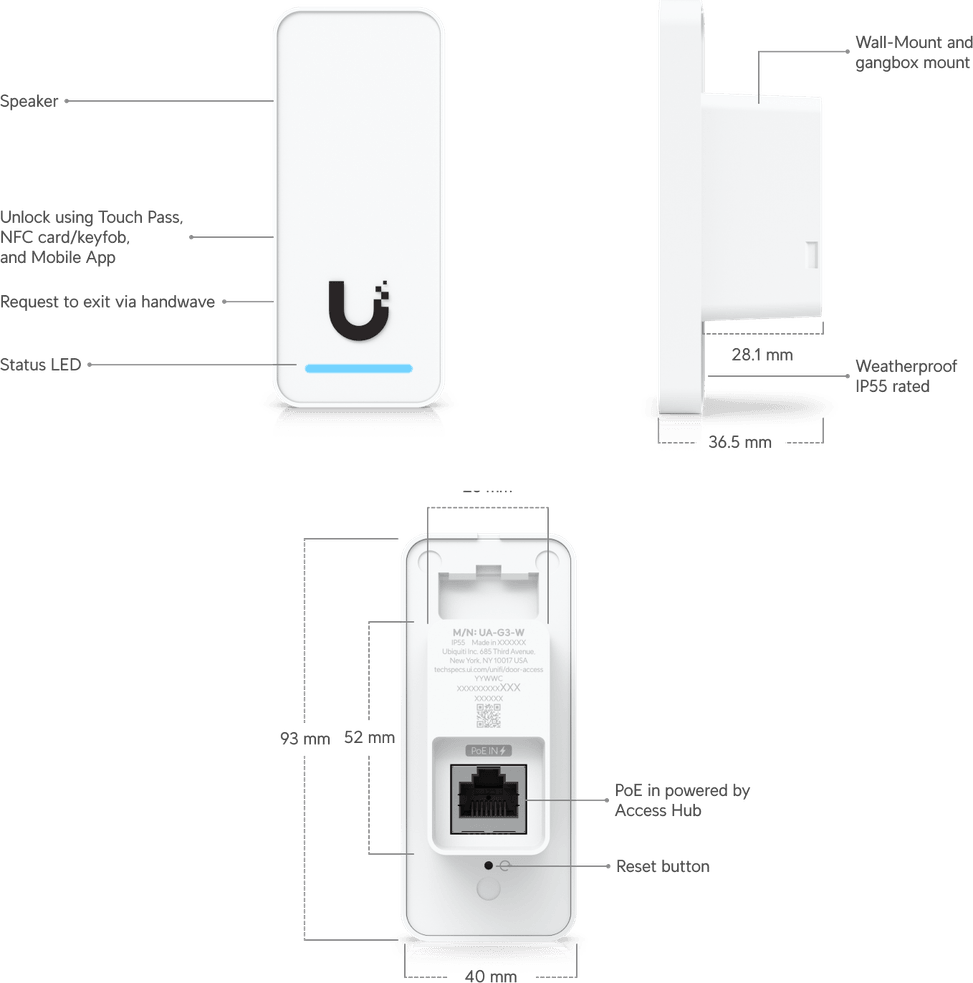 Ubiquiti G3 Starter Kit Pro – Kit de démarrage pour contrôle d'accès UA-G3-SK-Pro — image 24