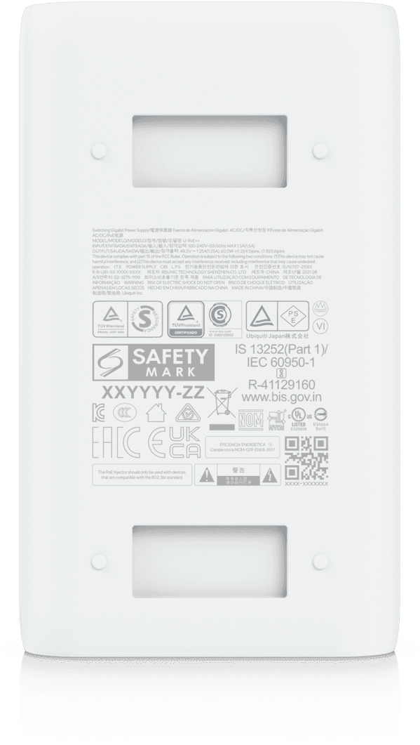 محول PoE متقدم Ubiquiti UniFi PoE++ Adapter (60W) – U-PoE++ — صورة 7