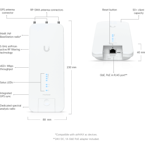 Station de base Ubiquiti RocketPRISM 5AC Gen2 (RP-5AC-GEN2)
