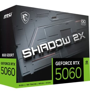 Carte Graphique MSI GeForce RTX 5060 8G SHADOW 2X OC BULK (912-V537-110)