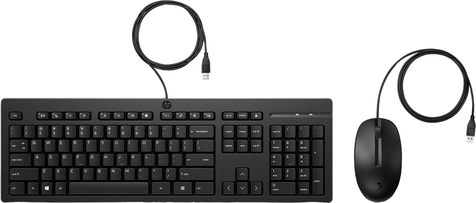 طقم لوحة مفاتيح وفأرة سلكي HP 225 G2 - Azerty (AX2Y7AA) — صورة 1