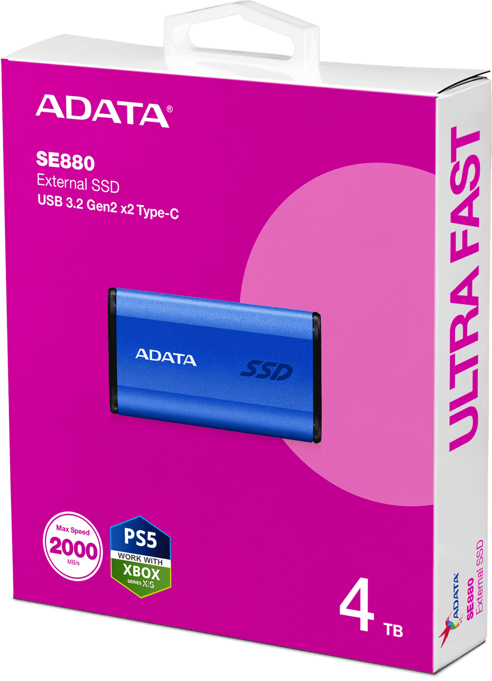 Disque Dur portable SSD ADATA SE880 USB-C - 4To (AELI-SE880-4TCBU) — image 7