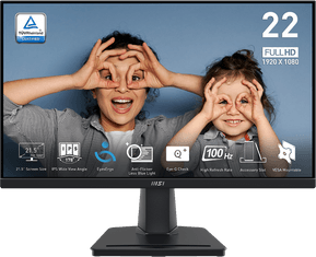 Écran 21.45” Full HD MSI Pro MP225 (9S6-3PC6CM-002)