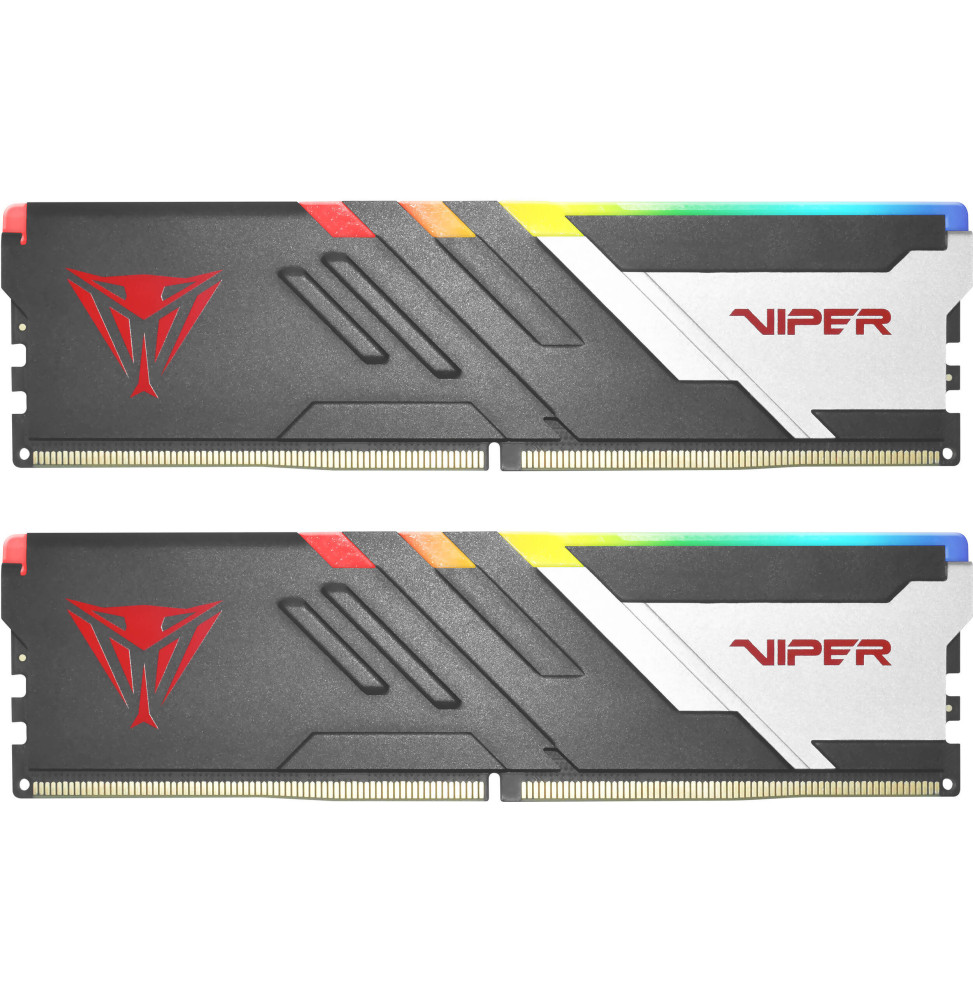 Barrette mémoire Patriot Viper Venom RGB 32GB (16GBx2) U-DIMM DDR5 6000 MHz - Pc Bureau (PVVR532G600C36K)
