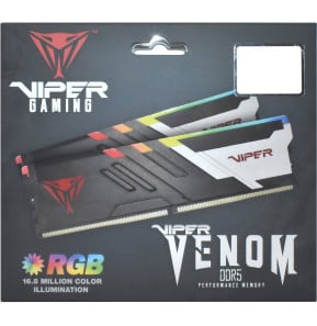 Barrette mémoire Patriot Viper Venom RGB 32GB (16GBx2) U-DIMM DDR5 6000 MHz - Pc Bureau (PVVR532G600C36K)