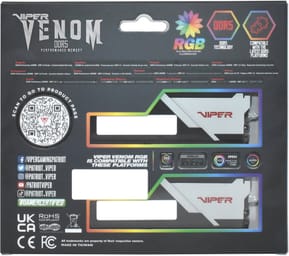 Barrette mémoire Patriot Viper Venom RGB 32GB (16GBx2) U-DIMM DDR5 6000 MHz - Pc Bureau (PVVR532G600C36K) — image 6