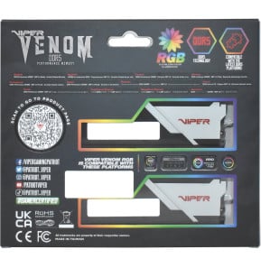Barrette mémoire Patriot Viper Venom RGB 32GB (16GBx2) U-DIMM DDR5 6000 MHz - Pc Bureau (PVVR532G600C36K)