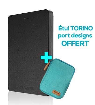 Disque dur externe Toshiba Canvio ALU 2.5 - 500 GB USB 3.0 (Boîtier Aluminium) + ètui portdesigns Offert