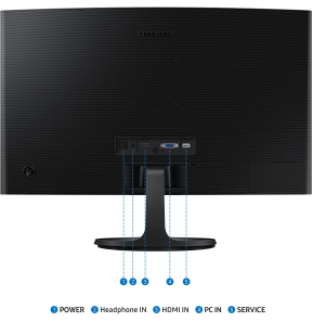 Écran 24" incurvé Full HD Samsung Essential S3 S36GD (LS24D360GAUXEN)