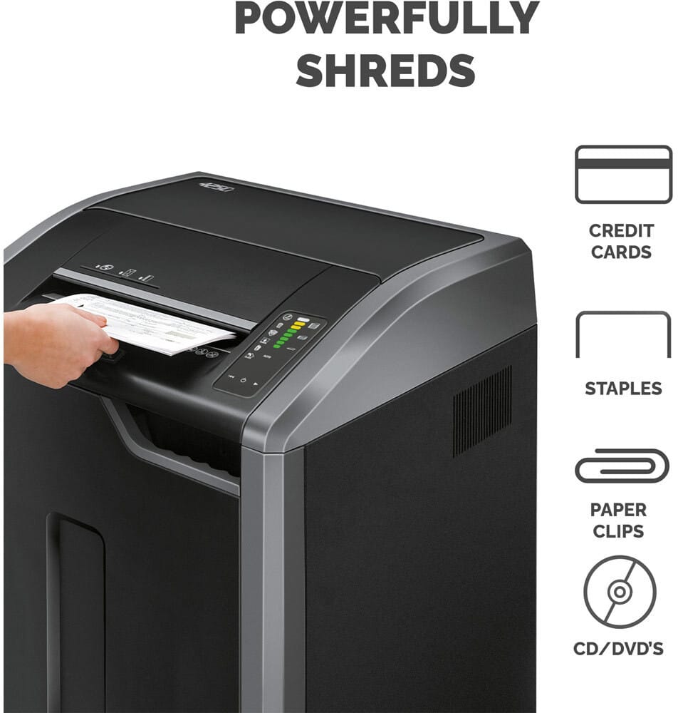 Destructeur Fellowes Powershred® 425Ci — Sécurité P-4 · 114 L · 32 feuilles/passage — image 6