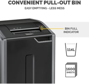 Destructeur Fellowes Powershred® 425Ci — Sécurité P-4 · 114 L · 32 feuilles/passage — image 5