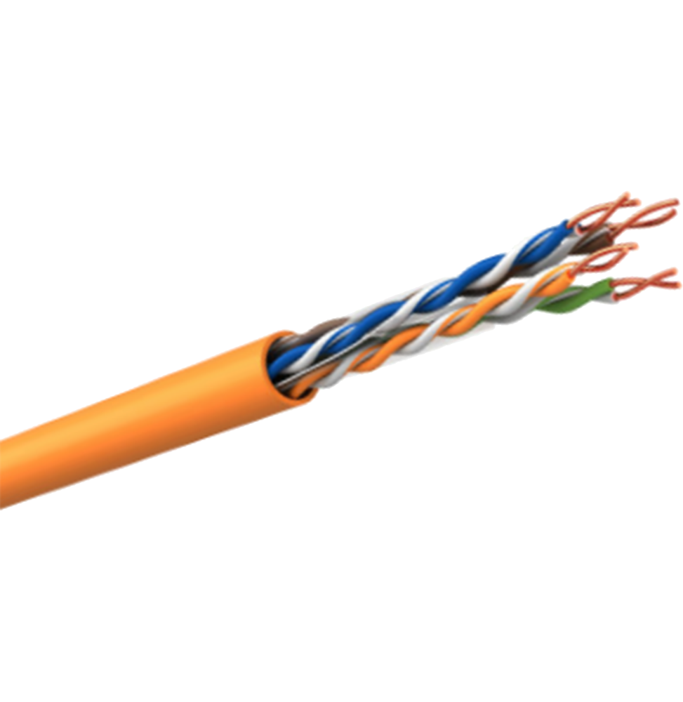 Câble D-LINK CAT 6 UTP  24 AWG - Vente par bobine de 305 mètres (NCB-C6UORGR-305-24)