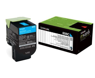 Lexmark 808C Cyan - Toner Lexmark d'origine (80C80C0)