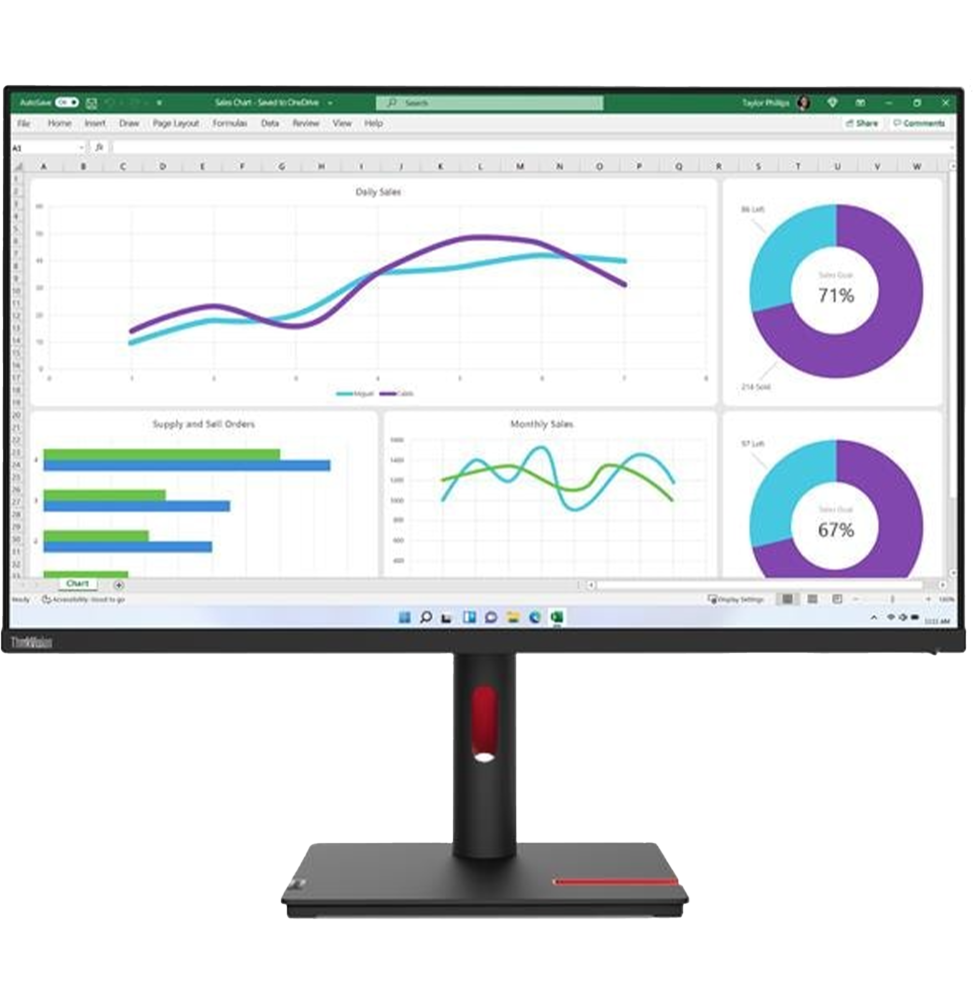 Écran Plat 32" Lenovo ThinkVision T32h-30 QHD (63D3GAT1EU)