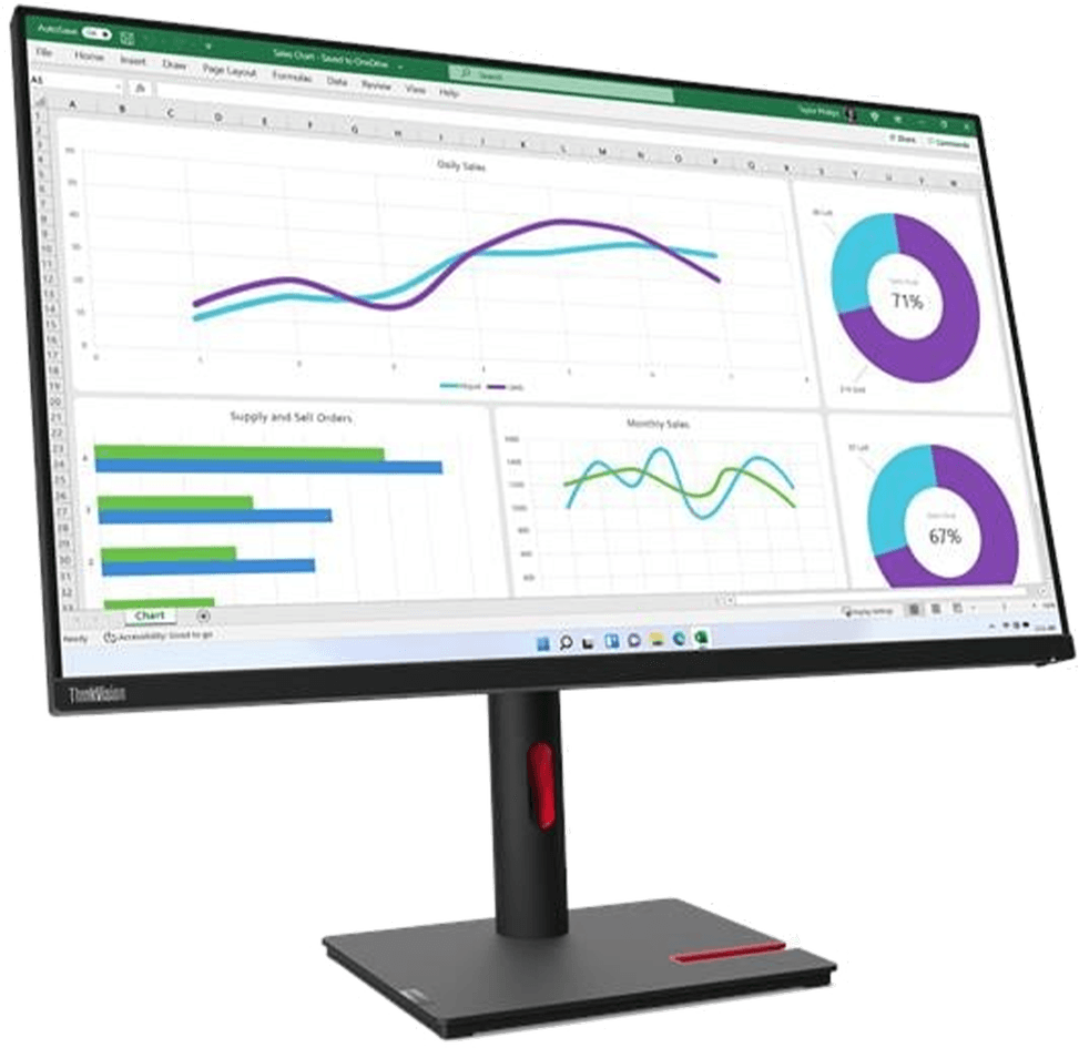 Lenovo 32" ThinkVision T32h-30 QHD Flat Monitor (63D3GAT1EU) — image 2