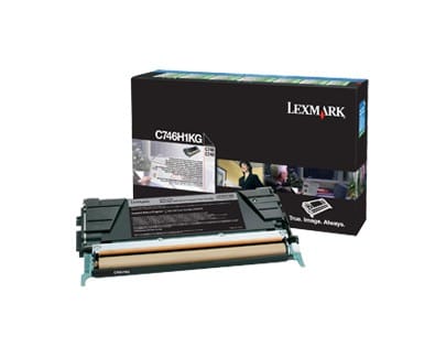 Cartouche de toner Lexmark noir haut rendement à retourner C746, C748 - 12000 pages (C746H1KG)