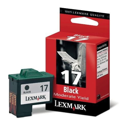 Cartouche d'encre Noire Lexmark N° 17 (10NX217E)