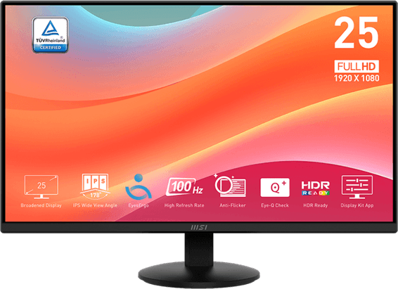 Écran 25" Full HD MSI PRO MP252L (9S6-3PD7CT-012)