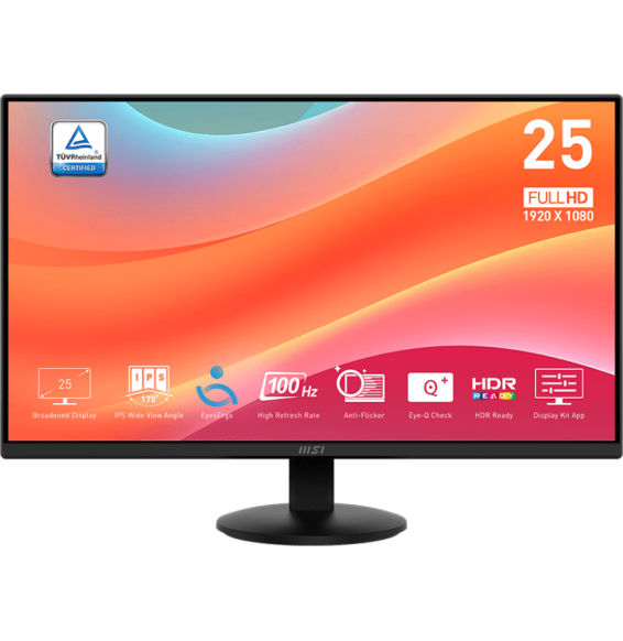 شاشة 25 بوصة Full HD MSI PRO MP252L (9S6-3PD7CT-012)