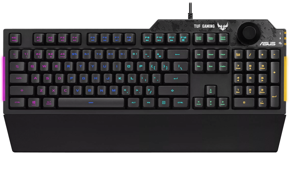 Clavier gaming Asus TUF K1 avec rétroéclairage RGB Aura Sync - Français (Azerty) (90MP01X0-BKFA00) — image 1