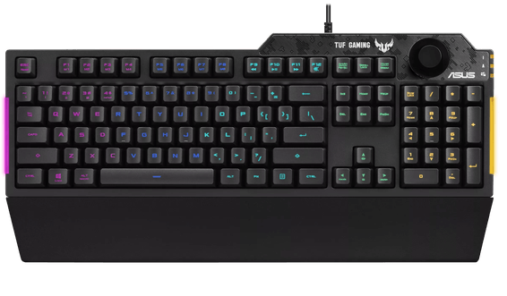 Clavier gaming Asus TUF K1 avec rétroéclairage RGB Aura Sync - Français (Azerty) (90MP01X0-BKFA00)