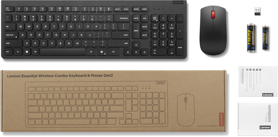 Combiné Lenovo Essential Clavier et Souris sans fil Gen2 - Français (4X31R64464) — image 5
