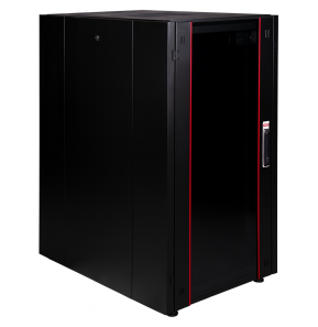 Armoire hyperline Lande 26U 19P 600x1000mm avec porte avant en verre à ouverture (LN-HL26U6010-BL-B)
