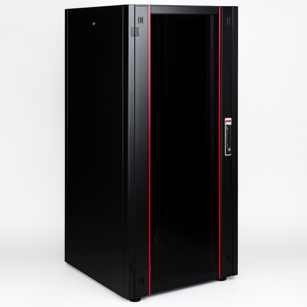 Hyperline Racks Armoire hyperline Lande 36U 19P 600x600mm avec porte avant en verre à ...