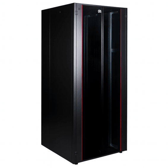 Armoire hyperline Lande 32U 19P 800x800mm avec porte avant en verre à double ouverture (LN-HL32U8080-BL-B)